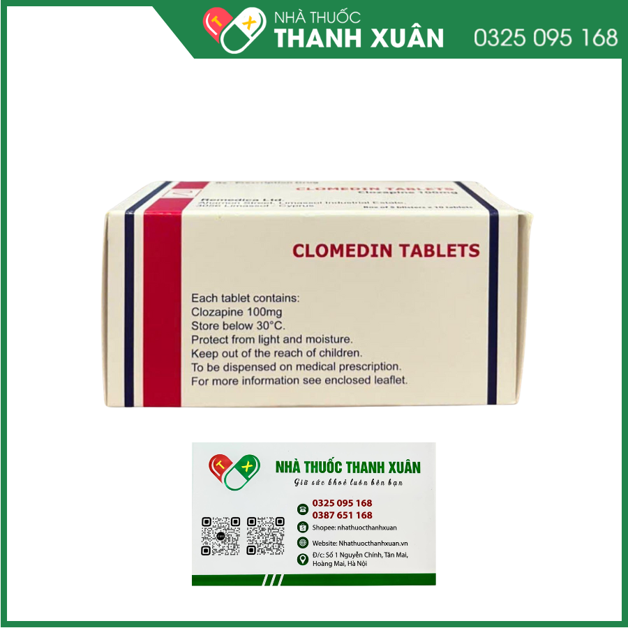 Clomedin Tablets điều trị tâm thần phân liệt kháng trị
